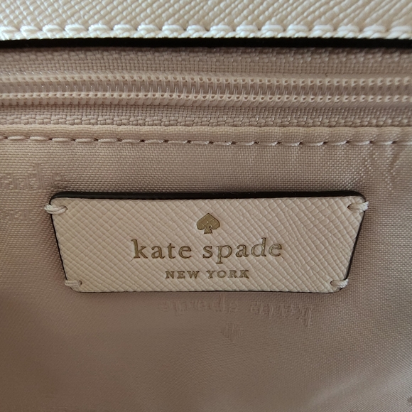 Kate Spade Madison Strawberry Vine Printed Saffiano Saddle Bag, Cream - Picture 8 of 12